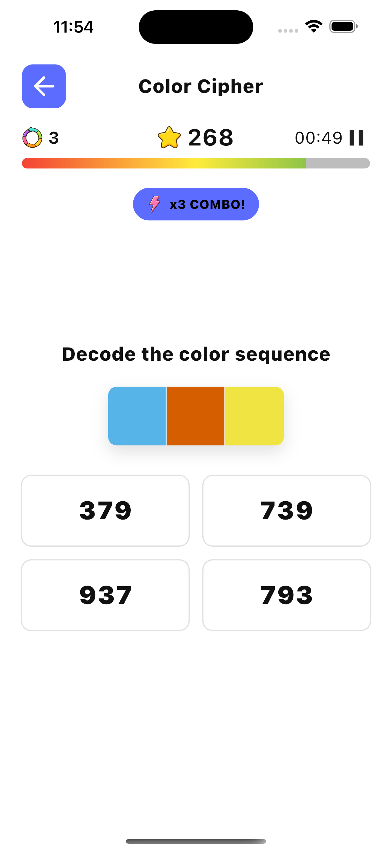PuzzleVerse memory challenge screen