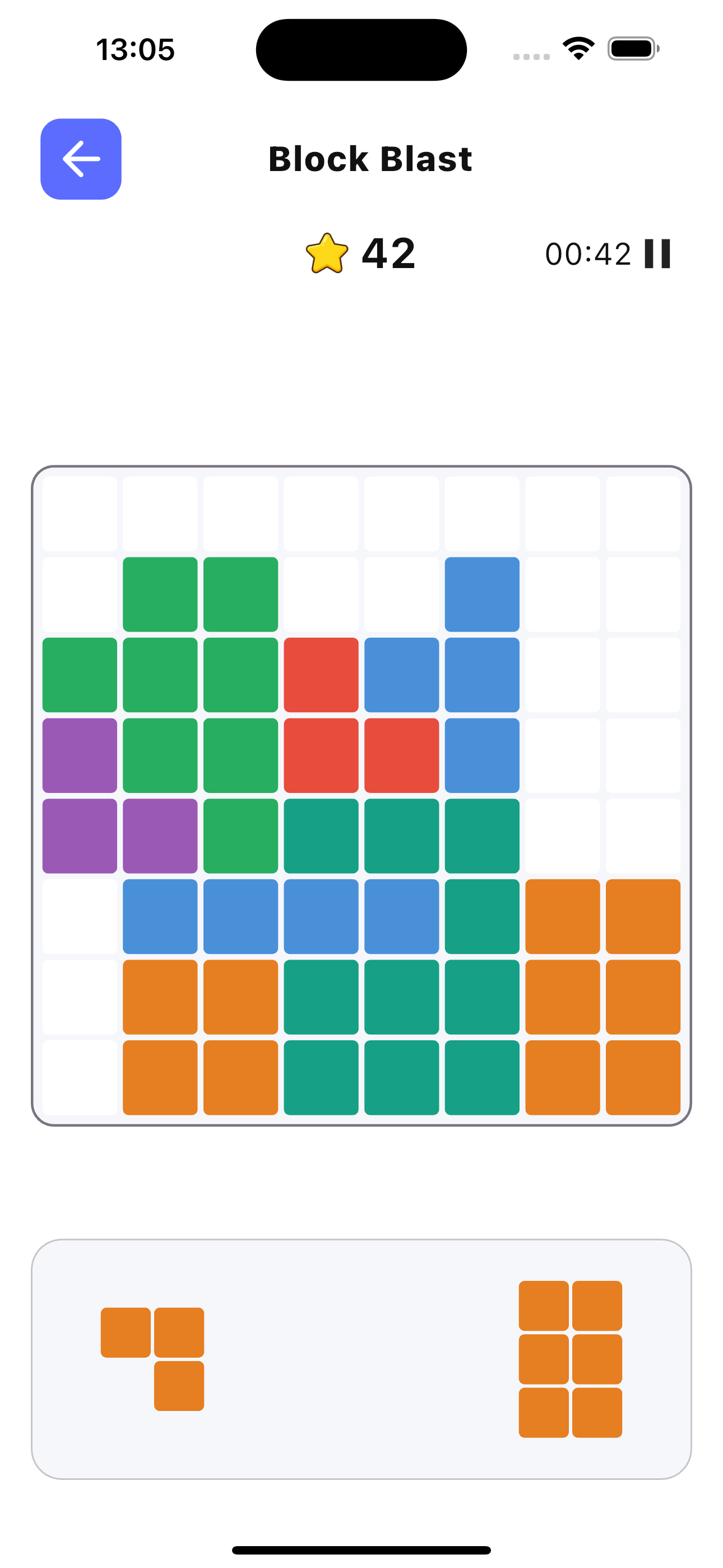 Block Blast strategy puzzle screen